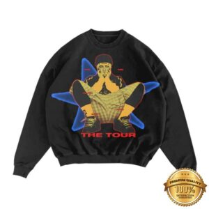 Billie Eilish Merch Store Hit Me Hard And Soft The Tour Crewneck Black Sweatshirt