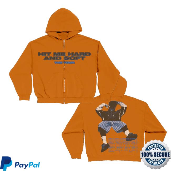 Billie Eilish Store Merch Shop Hit Me Hard And Soft The Tour Orange Dateback Zip Hoodie 4 Billie Eilish Store Merch Shop Hit Me Hard And Soft The Tour Orange Dateback Zip Hoodie