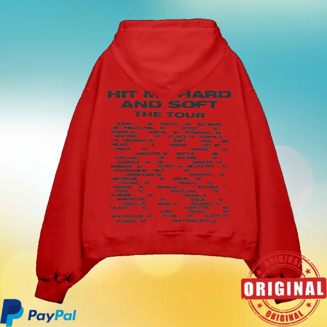 Billie Eilish Store Merch Shop How To Bend Hit Me Hard And Soft The Tour Red Hoodie 5 Billie Eilish Store Merch Shop How To Bend Hit Me Hard And Soft The Tour Red Hoodie