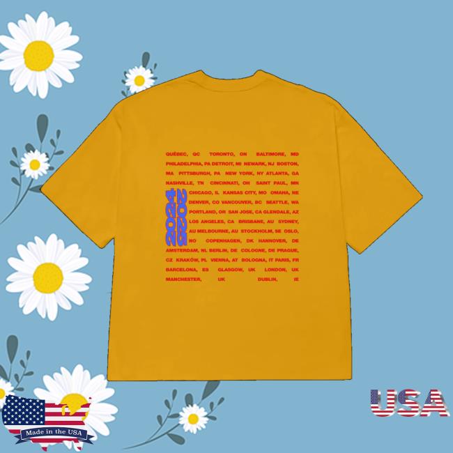 Billie Eilish Store Merch Shop Color Burst Hit Me Hard And Soft The Tour Gold T-Shirt