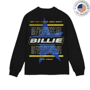 Billie Eilish Store Merch Shop Be Photo Star Dateback Black Longsleeve