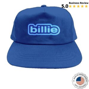 Billie Eilish Store Merch Shop Billie Blue Flat Brim Snapback