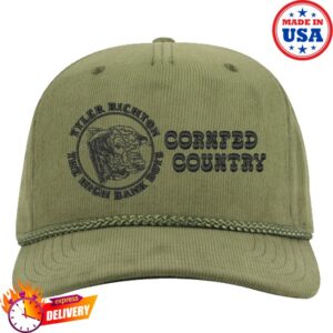 Tyler Richton &The High Bank Boys Merch Store Corn Fed Country Hat Green Corduroy