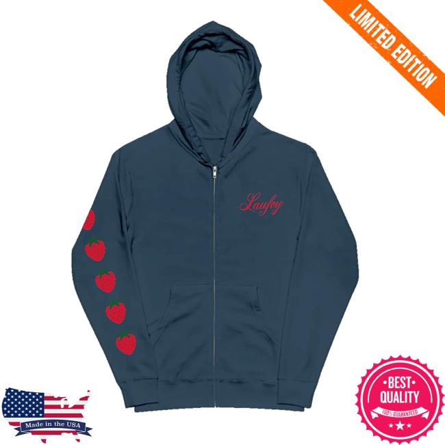 Laufey Merch Store Shop Strawberry Zip Hoodie