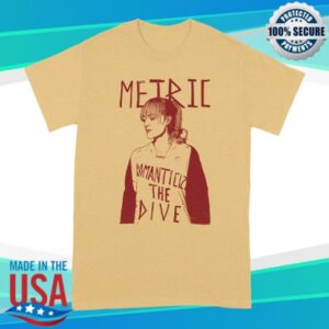 Metric Merch Store Romanticize The Dive T-Shirt Mustard