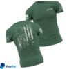 Grunt Style Merch Store 1776 Flag T-Shirt Heather Forest Green