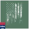 Grunt Style Merch Store 1776 Flag T-Shirt Heather Forest Green