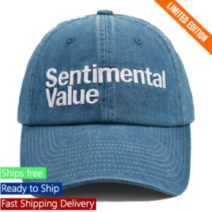 Scrt Merch Store Sentimental Value Dad Cap Washed Blue