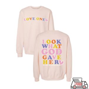 Thomas Rhett Shop Merch Store Tr X Love One Look What God Gave Her Crewneck
