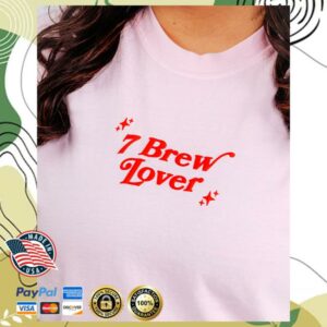 7 Brew Merch Store Heart Eyes T-Shirt Pink