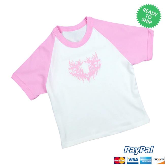 Lorna Shore Merch Store Lorna Shore Heart Sigil Womens Raglan Shirt 3 Lorna Shore Merch Store Lorna Shore Heart Sigil Womens Raglan Shirt