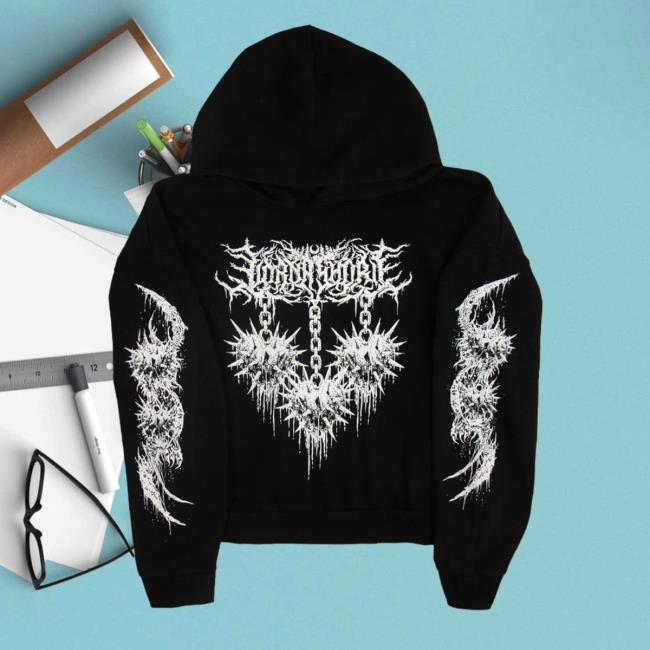 Lorna Shore Merch Store Lorna Shore Spiked Heart Womens Hooded Sweatshirt 3 Lorna Shore Merch Store Lorna Shore Spiked Heart Womens Hooded Sweatshirt