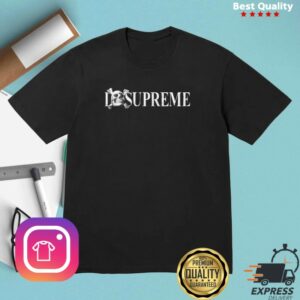 Secretsneakerstore Merch Supreme Fw25 Skull Tee Black