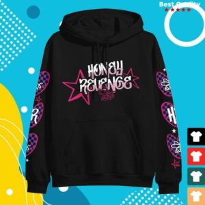 Honey Revenge Merch Store Broken Record Flowers Black Pullover