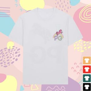 Peggy Goods Merch Store Rainbow Horse T-Shirt