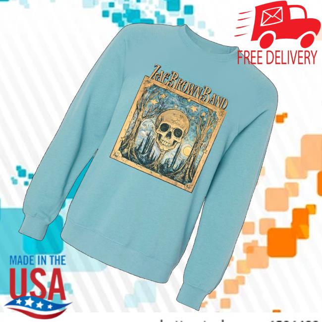 Zac Brown Band Merch Store Shop Teal Skull Crewneck 3 Zac Brown Band Merch Store Shop Teal Skull Crewneck