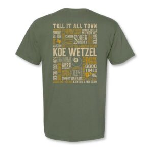 Koe Wetzel Merch Store Play The Hits Tee