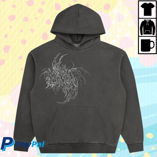 8Thwndr Store Merch Razor Tribal Hoodie Black