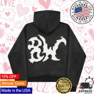 8Thwndr Store Merch Distressed 8W Zip Up Washed Black