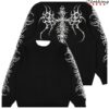 8Thwndr Store Merch Tribal Knitted Sweater Black