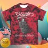 The Casualties Official Store Merch Written In Blood T-Shirt (Red Crystal Dye)