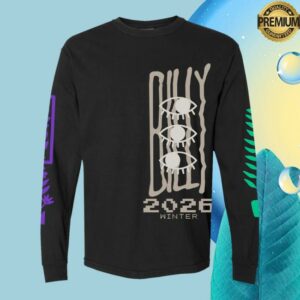 Billy Strings Merch Store Eyes Long Sleeve Tee With Dates