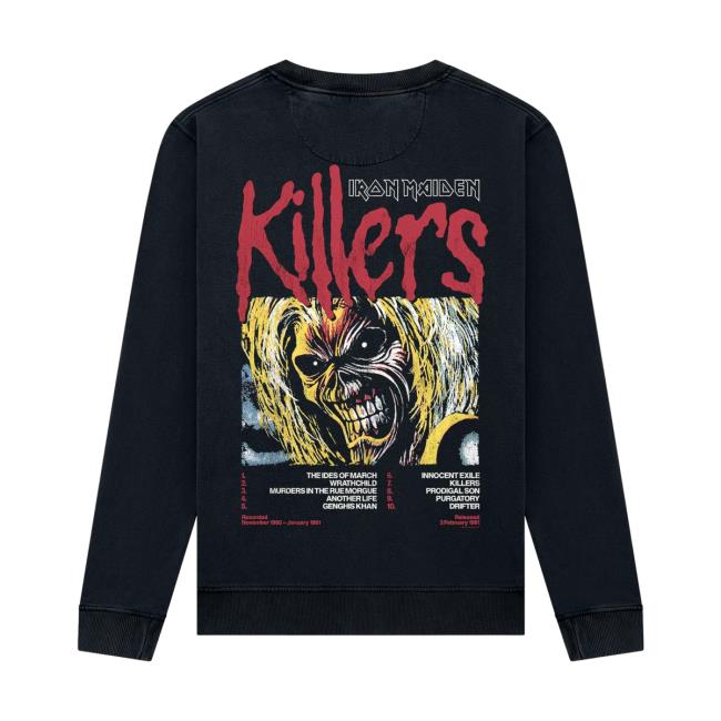 Iron Maiden Merch Store Killers 45 Tracklist Vintage Sweatshirt