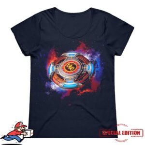 Jeff Lynne’s Elo Merch Store Galactic Over And Out Scoop Women’s T-Shirt Navy