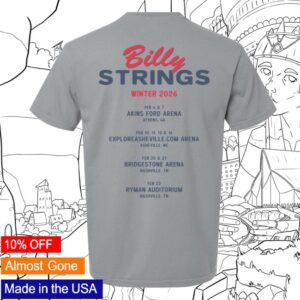 Billy Strings Store Merch Musical Services Tee With Dates