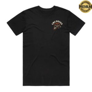 Cmc Rocks Merch Store Cow Skull Sticker Unisex Black Tshirt