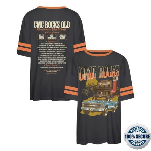 Cmc Rocks Merch Store Roadhouse Oversize Coal Orange Tshirt - Newest ...