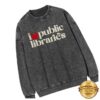 Pagewings Store Merch Pagewings I Love Public Libraries Washed Sweatshirt