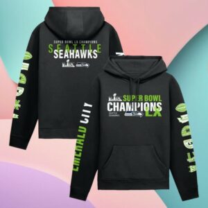 Simply Seattle Storm Merch Seattle Seahawks Two Piece Super Bowl Champions Black Hoodie