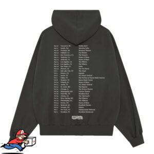 Kohai Store Merch Wave To Earth 0.03 Na Tour Dark Gray Hoodie