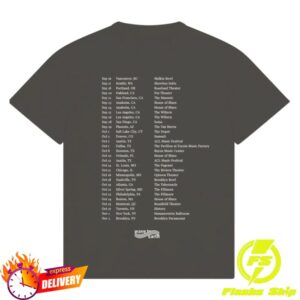 Kohai Store Merch Wave To Earth 0.03 Na Tour Graphite T-Shirt