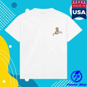 Kohai Store Merch Wave To Earth 0.03 Na Tour Off-White Cat T-Shirt