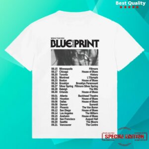 Kohai Store Merch Colde ‘Blueprint’ Na Tour White T-Shirt