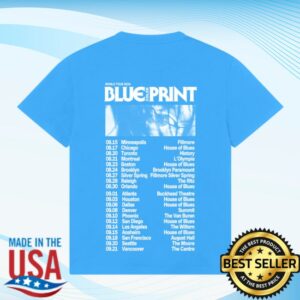 Kohai Store Merch Colde ‘Blueprint’ Na Tour Sky Blue T-Shirt