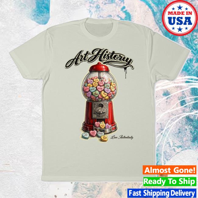 Art History 101 Merch Store Candy Heart Machine Shirt Ivory Colorway