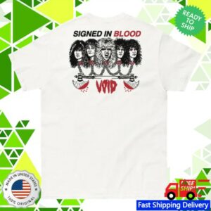 Official Void Store Merch Void Metal Blade Signed In Blood T-Shirt