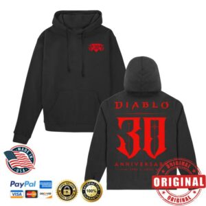 Blizzard Gear Merch Store Shop Diablo 30Th Anniversary Black Pullover Hoodie