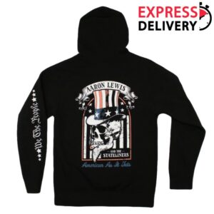 Aaron Lewis Merchandise Store Merch Uncle Sam Skull Zip-Up Hoodie (Black)