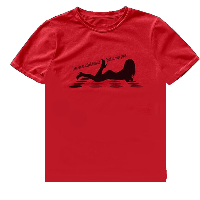 Sabrina Carpenter Shop Merch Store Naked Twister Red Tee