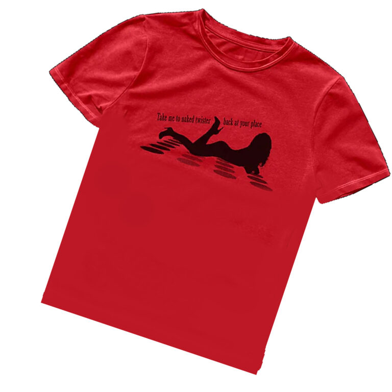Sabrina Carpenter Shop Merch Store Naked Twister Red Tee