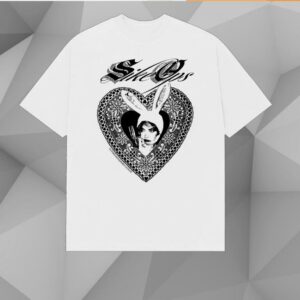 Sike Ops Shop Merch Store Love Bomber Distressed White Black Tee