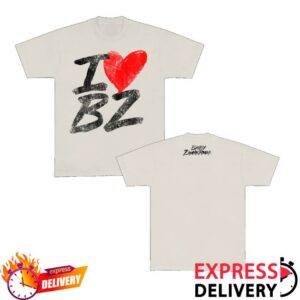 Bailey Zimmerman Music Store Merch Shop I Heart Bz Ivory Oversized Tee