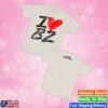 Bailey Zimmerman Music Store Merch Shop I Heart Bz Ivory Oversized Tee