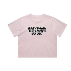 Five Official Merch Store Baby When The Lights Go Out Crop Tee