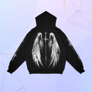 Sad Boyz Store Merch Angel Wings Zip Up Hoodie