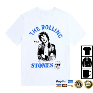 The Rolling Stones Store Merch Mick Graphic Pose White T-Shirt